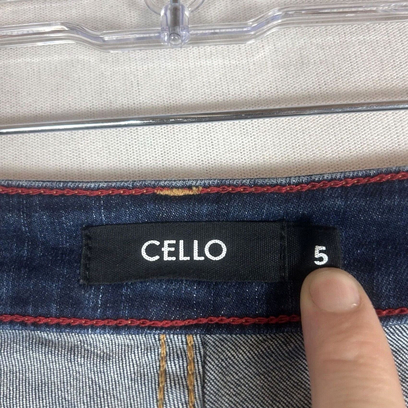 Vintage Cello Jeans Distressed Skinny Blue Denim High Rise 5 Regular Women NWT Jeans Shirt? Size 27" / US 4 / IT 40 - 5 Thumbnail