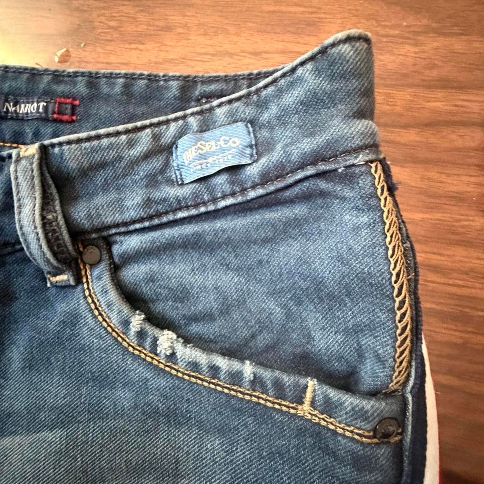 Diesel Diesel Narrot Tapered Side Stripe Distressed Wash Size 34X30 Size US 34 / EU 50 - 4 Thumbnail