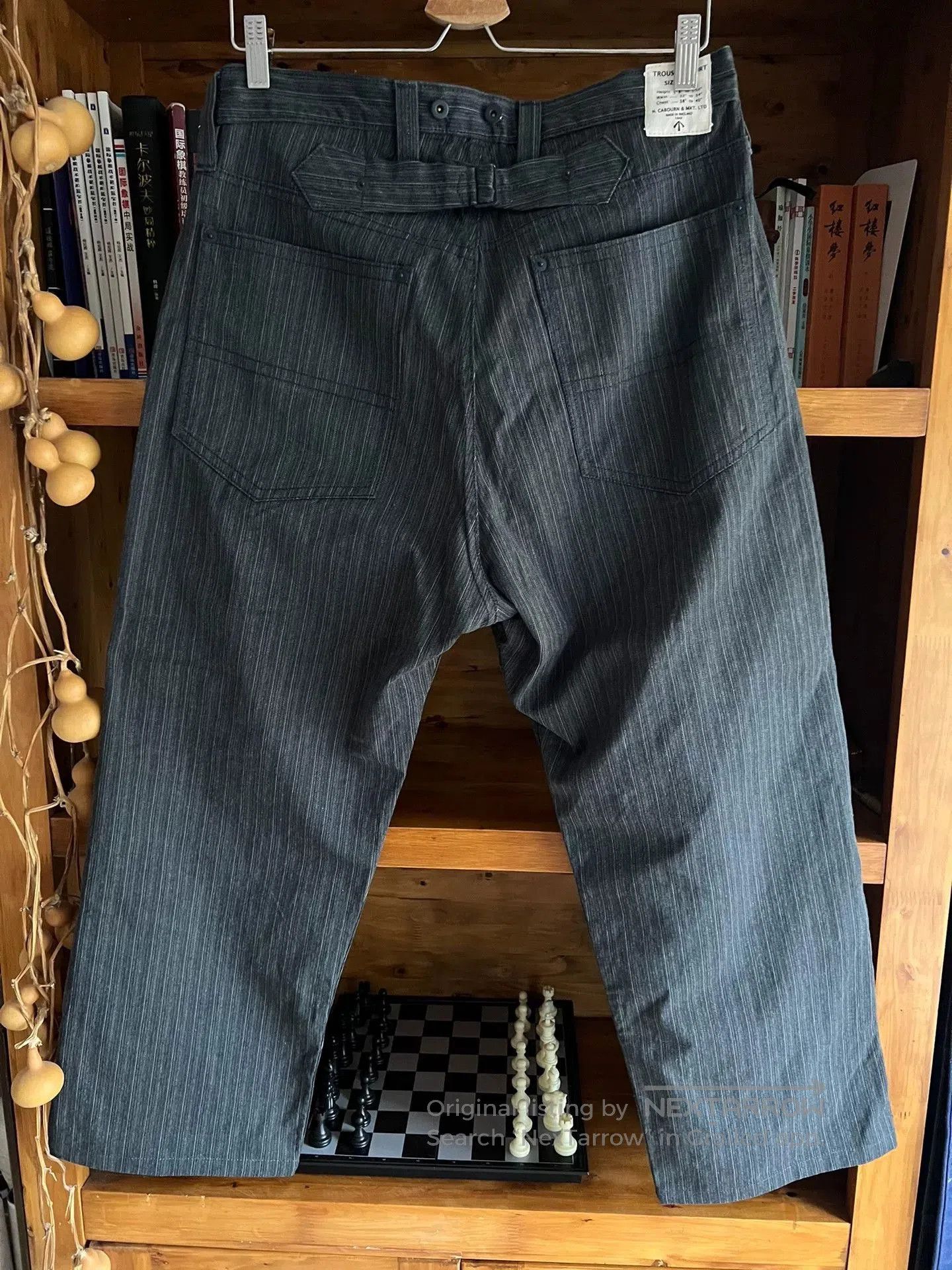 Japanese Brand vintage striped suspenders pants for men. Size US 34 / EU 50 - 6 Thumbnail