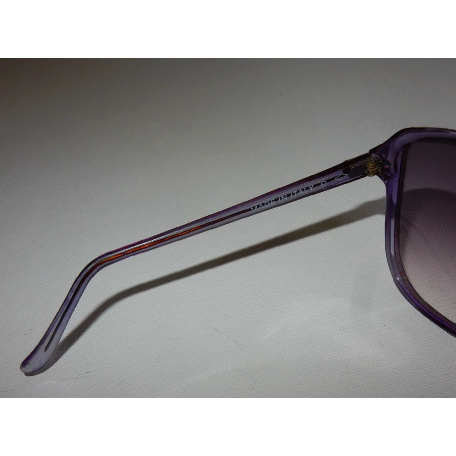 Anne Klein VINTAGE Anne Klein Women's Oversized Sunglasses Italy Purple 90s Riviera Size ONE SIZE - 5 Thumbnail