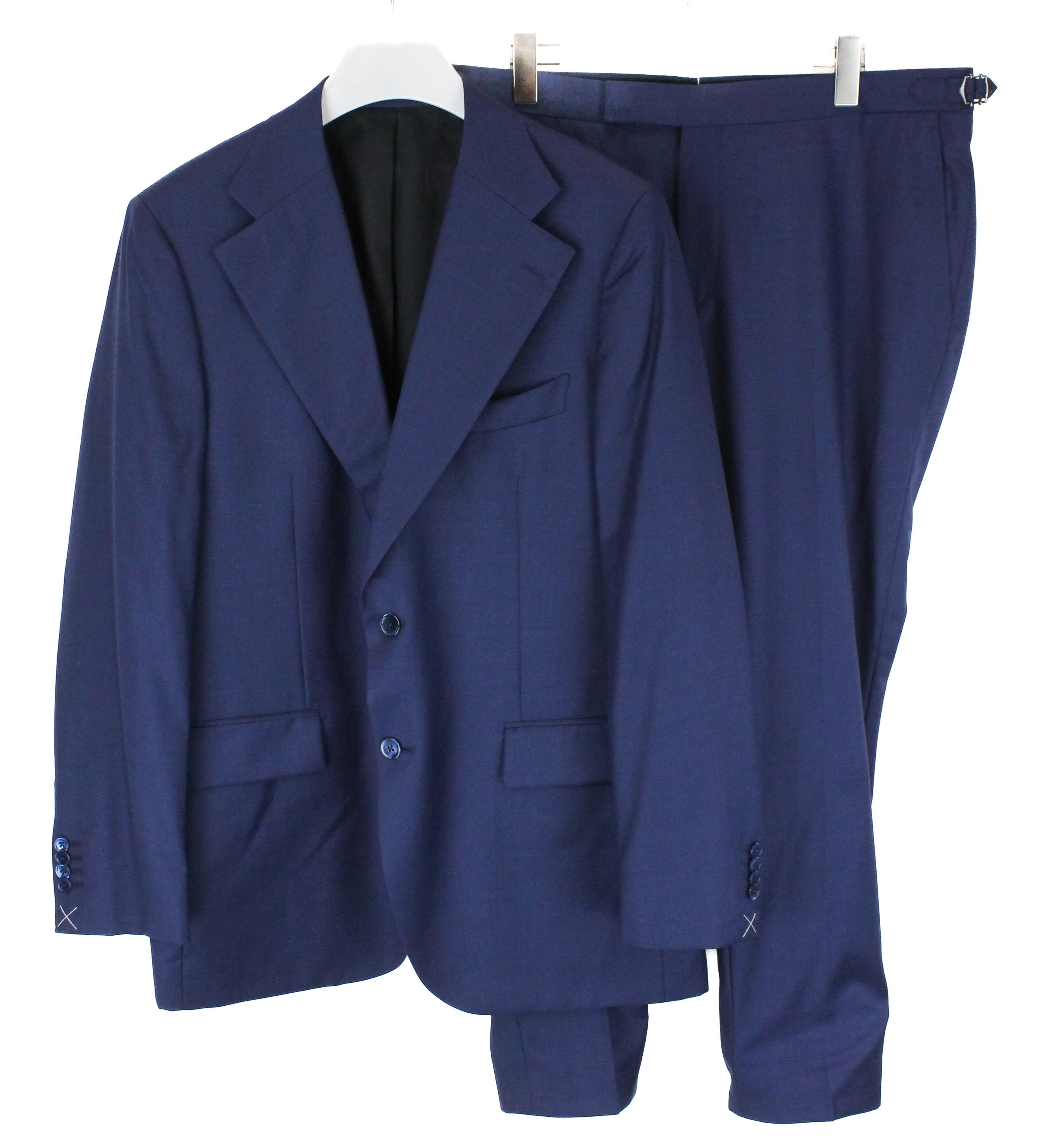 Pantalon Homme SUITSUPPLY Brescia - Taille UK 46L / W39 - Laine Bleue - Coupe Conique - Occasion Très Bon État