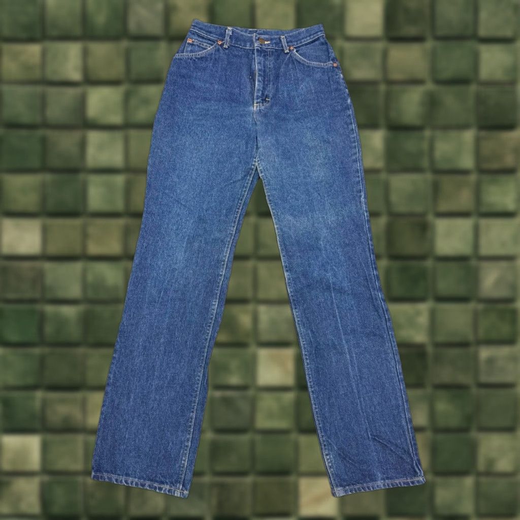 Lee VINTAGE Lee Riders Jeans Women’s 28x32 Straight High Rise Blue Denim 5-Pocket USA 1960s 80s Mens Womens Boys Girls Size 34" / US 12 / IT 48 - 1 Thumbnail