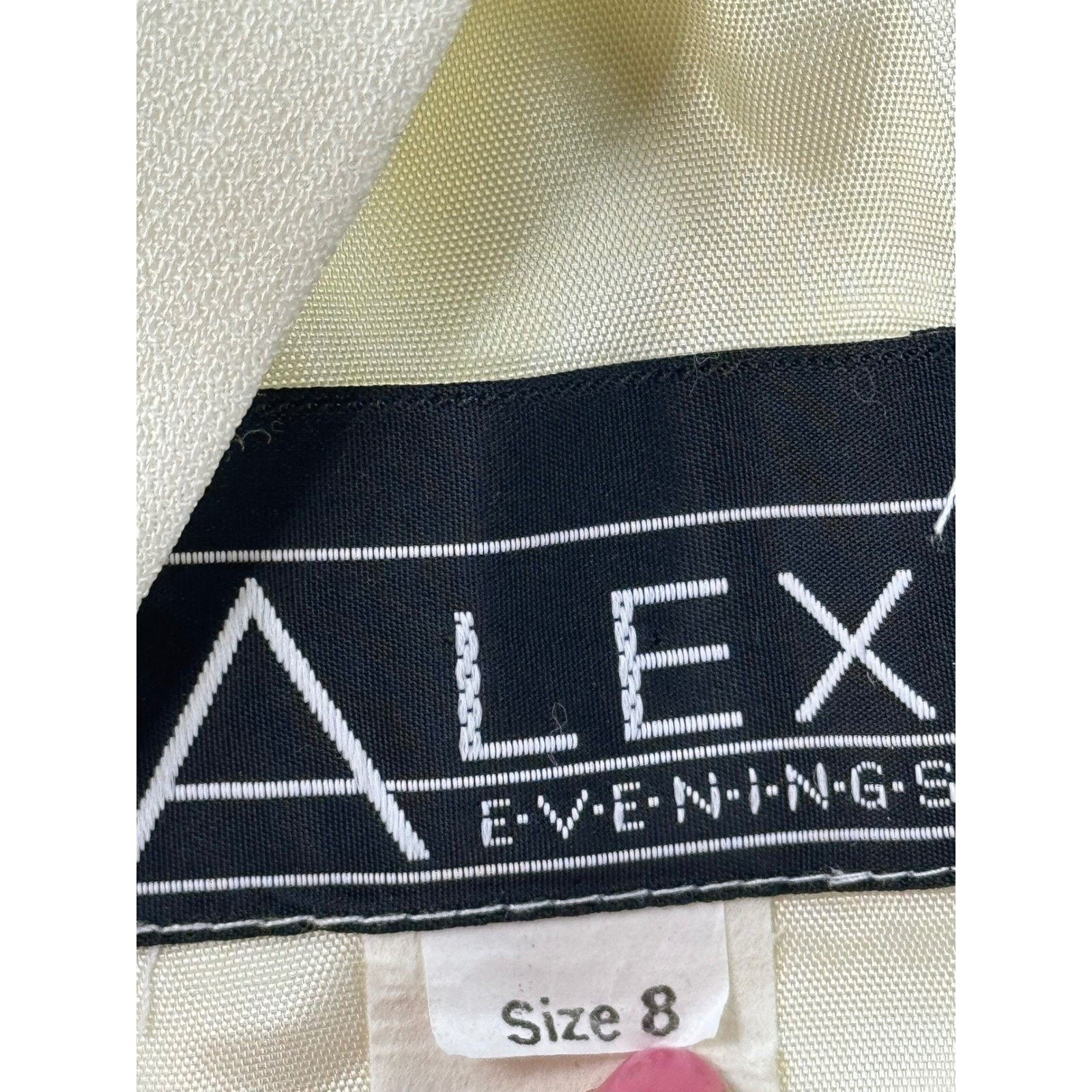 Alex Evenings Alex Evenings Ivory Sleeveless Sheath Dress Knee Length S8 Size M / US 6-8 / IT 42-44 - 8 Thumbnail