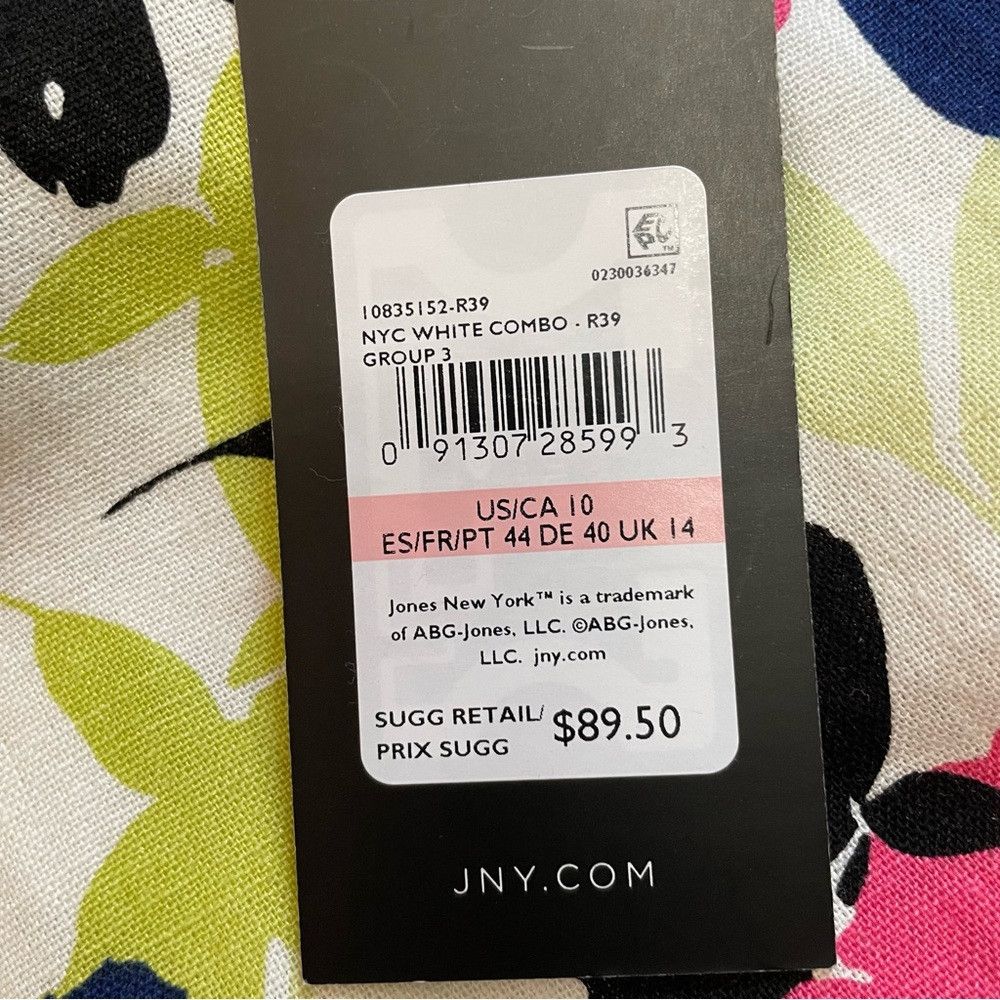 Jones New York NWT New $90 Jones New York Floral Linen-blend Pant Size 10 Size 32" / US 10 / IT 46 - 7 Thumbnail