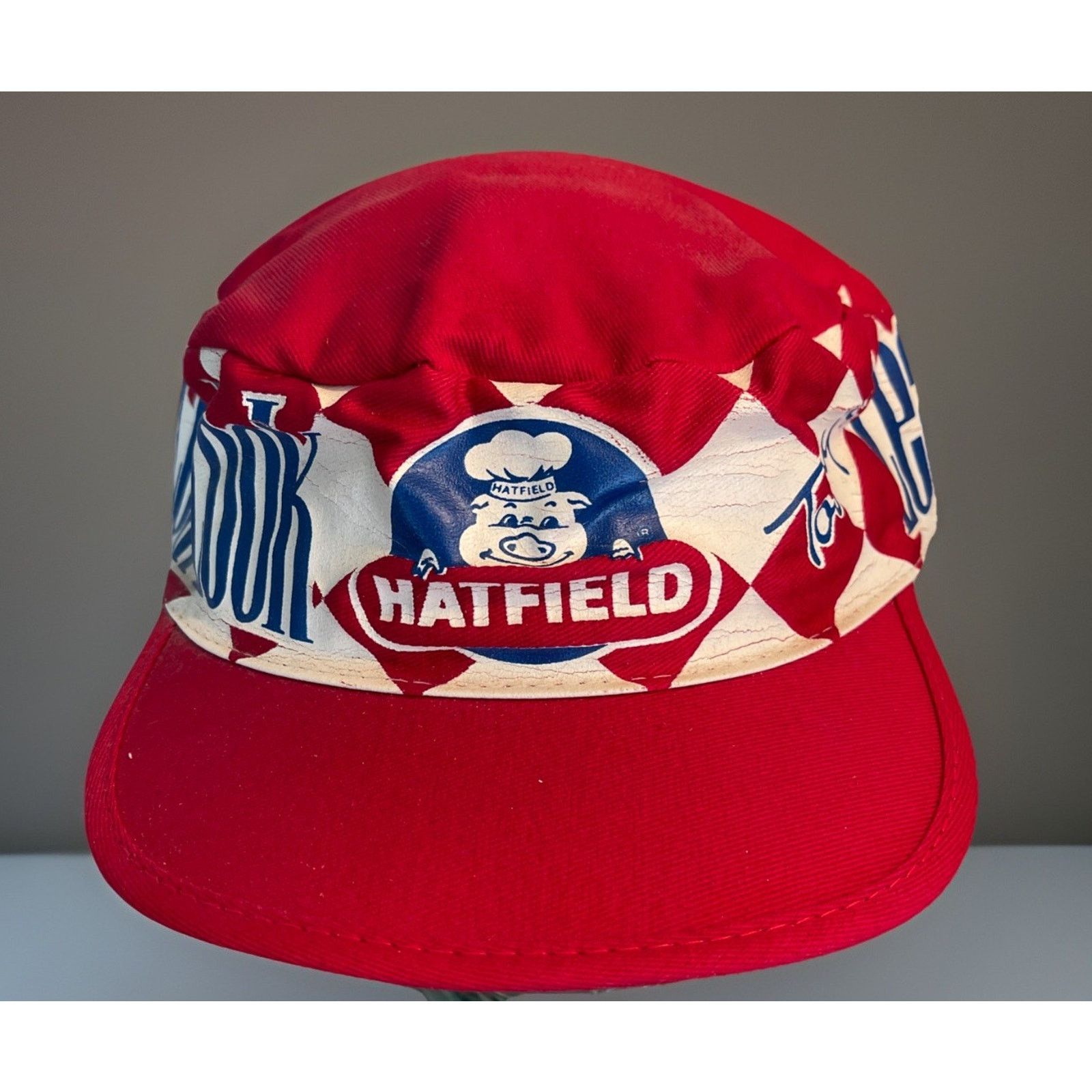 Vintage Vtg Hatfield Quality Meats Painters Cap Hat New Nos NWD Rare Size ONE SIZE - 1 Thumbnail