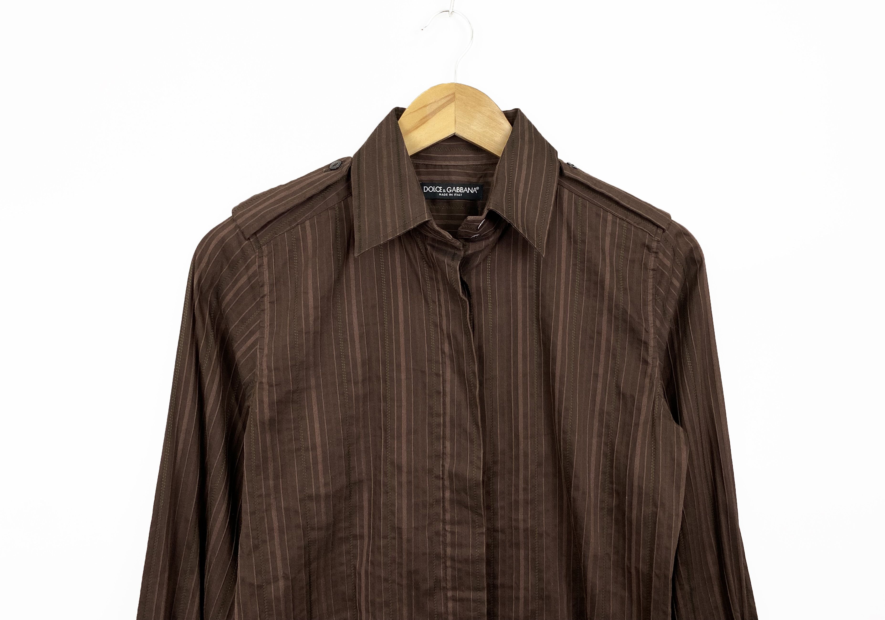 Dolce & Gabbana Vintage DOLCE GABBANA Striped Button Up Shirt Made in Italy Size S / US 4 / IT 40 - 2 Thumbnail
