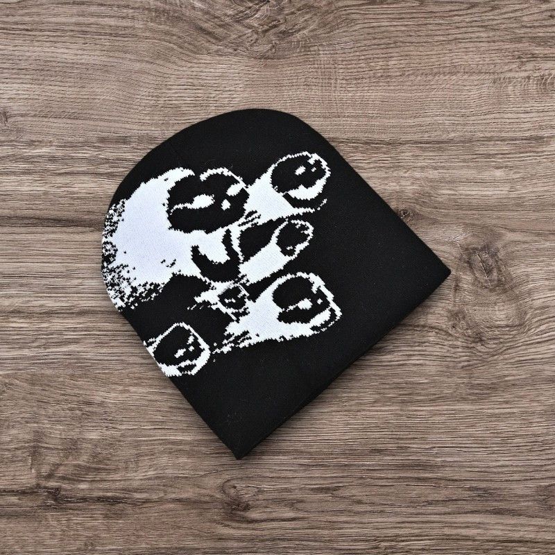 Other Opium SKULL Smudge Beanie | ALT Grunge Punk Y2K Hat Size ONE SIZE - 1 Preview