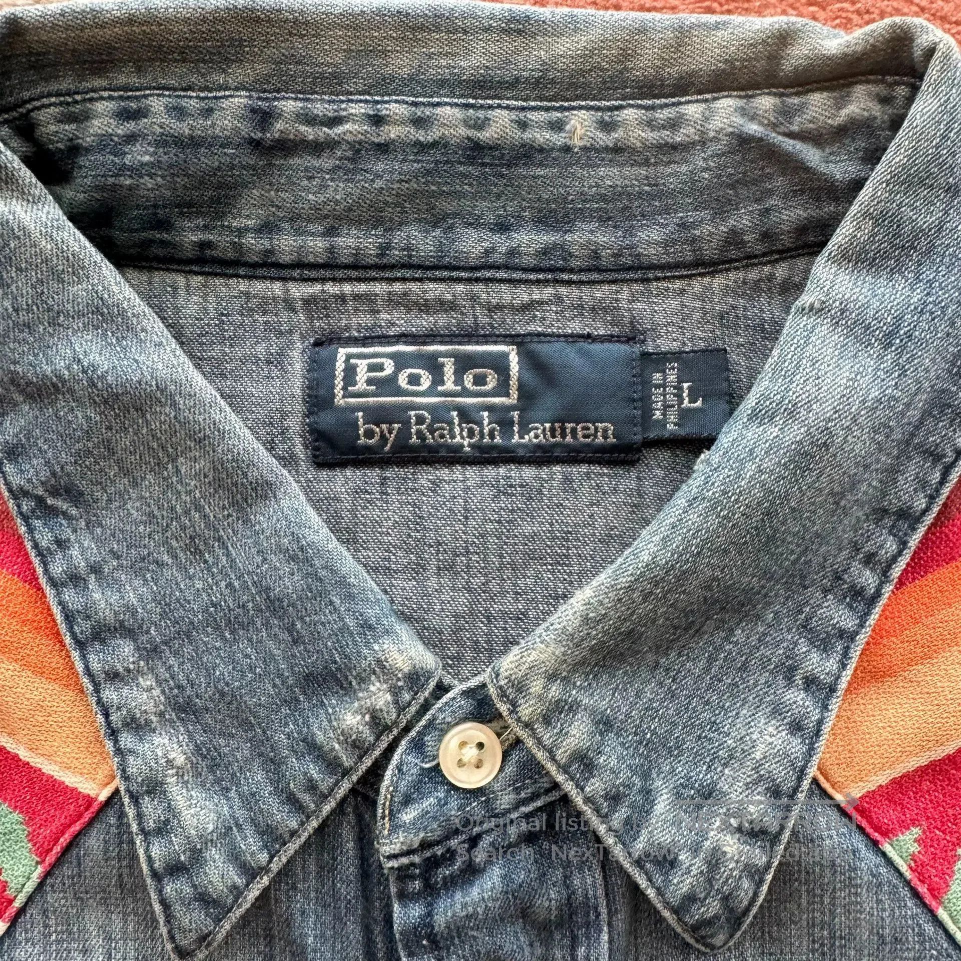 Polo Ralph Lauren Ralph Lauren Southwest Patchwork Denim Shirt. Size US L / EU 52-54 / 3 - 4 Thumbnail