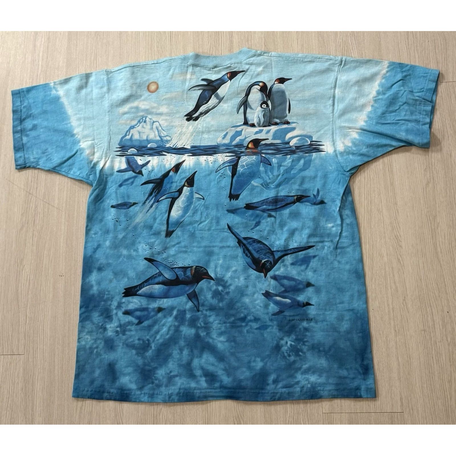 Liquid Blue VINTAGE Liquid Blue Penguins AOP Shirt XL Tie Dye Hippie 90s Grateful Dead Mens Size US XL / EU 56 / 4 - 2 Thumbnail