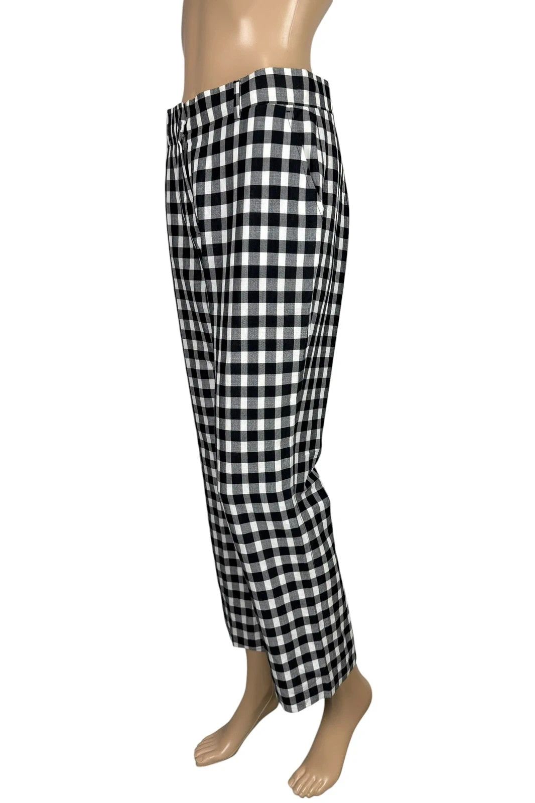 Max Mara Max Mara Plaid Pants Crop Rami Cotton size UK10 US8 Size 32" / US 10 / IT 46 - 1 Thumbnail