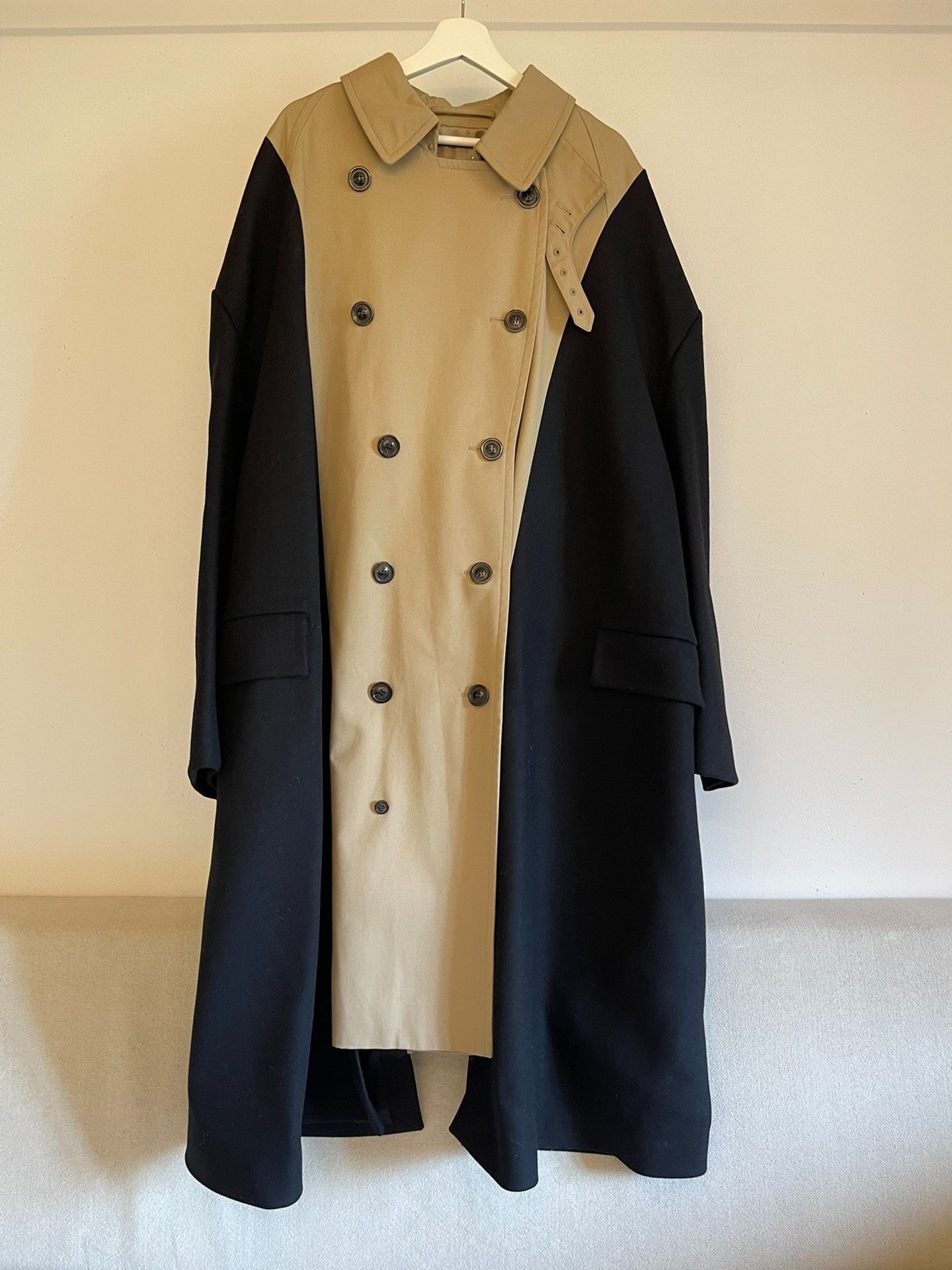 Maison Margiela Tweed stitching windbreaker coat 2501-Nexta