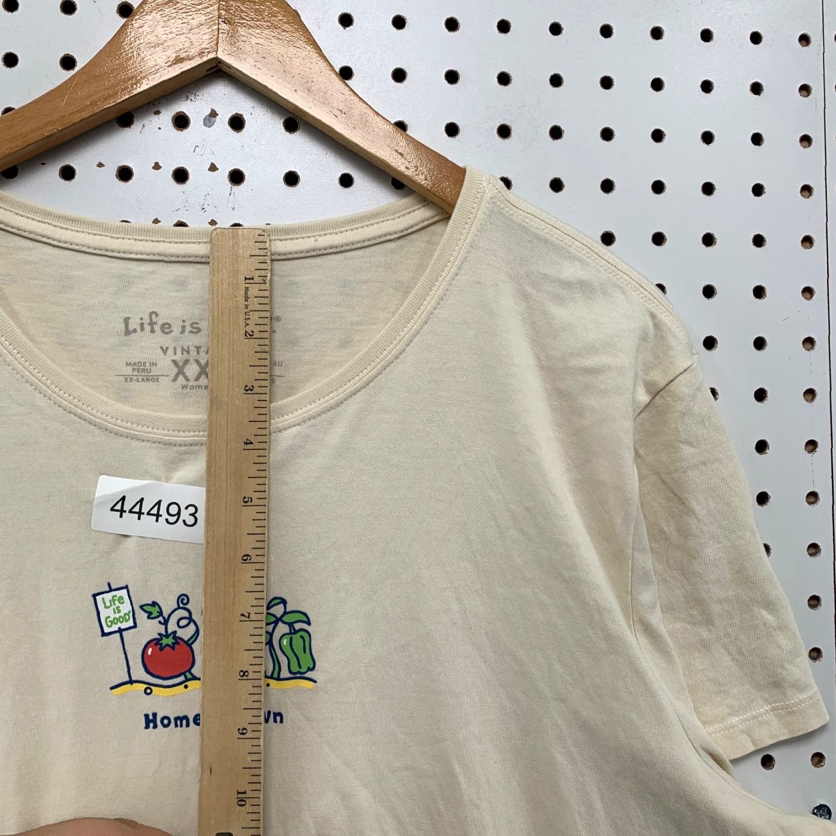 Life is Good Life is Good Gardner Shirt Womens 2XL Beige Vintage Home Grown Plants Vegetable Size XXL / US 16-18 / IT 52-54 - 7 Thumbnail