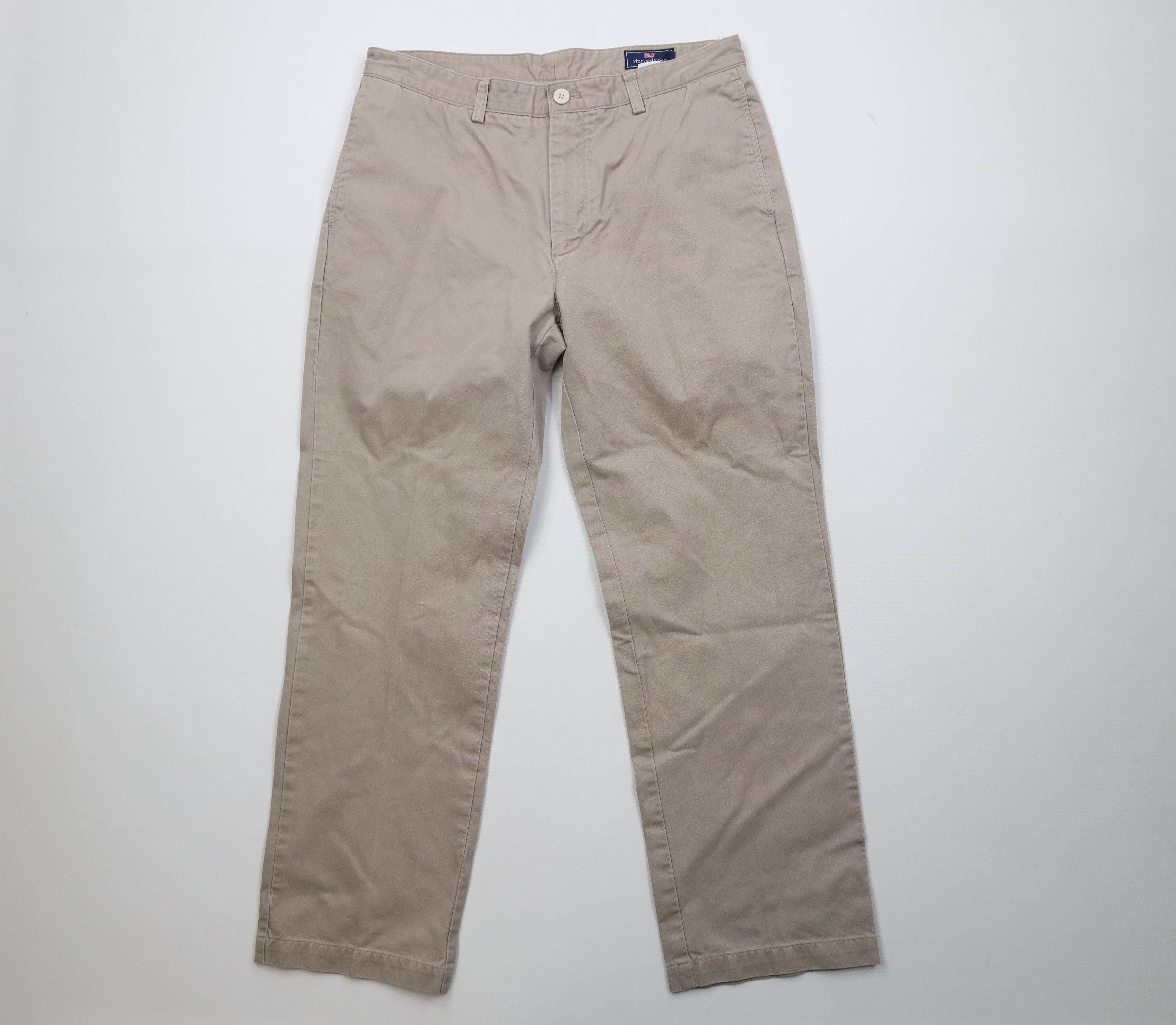 Vineyard Vines Vineyard Vines Club Straight Leg Chino Pants Beige Cotton Size US 34 / EU 50 - 1 Thumbnail
