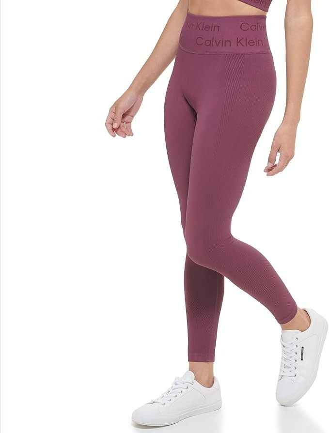 Calvin Klein Calvin Klein Performance Knit 7/8 Leggings Garnet ( XS ) Size 25" / US 0 / IT 36 - 1 Thumbnail