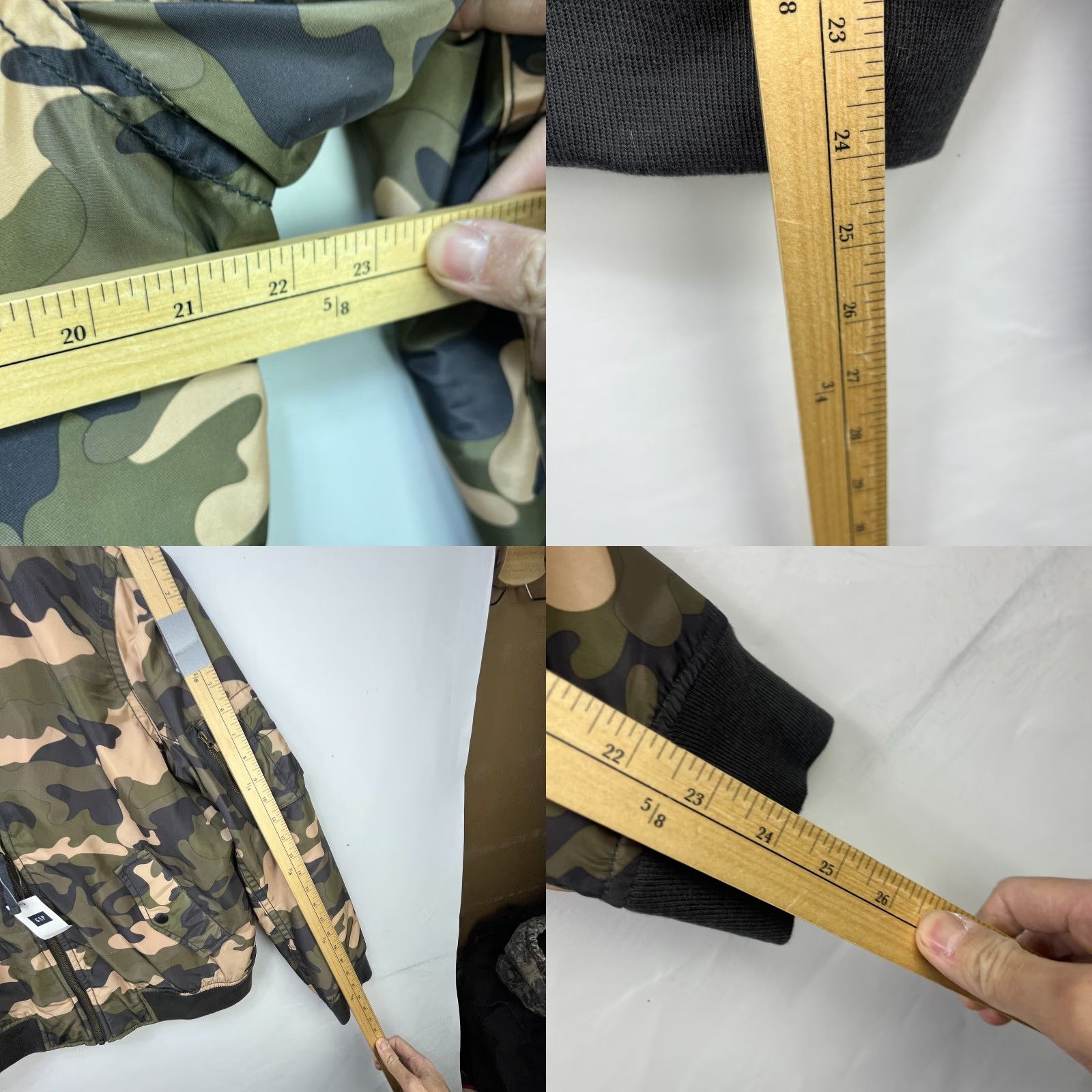 Gap VINTAGE Gap Camo Flight Bomber Jacket Zip Up Medium Mens Size US M / EU 48-50 / 2 - 8 Thumbnail