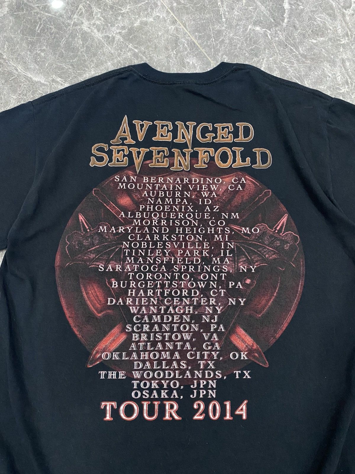 Band Tees × Vintage Vintage Avenged Sevenfold Tour 2014 Tshirt Size US M / EU 48-50 / 2 - 4 Thumbnail