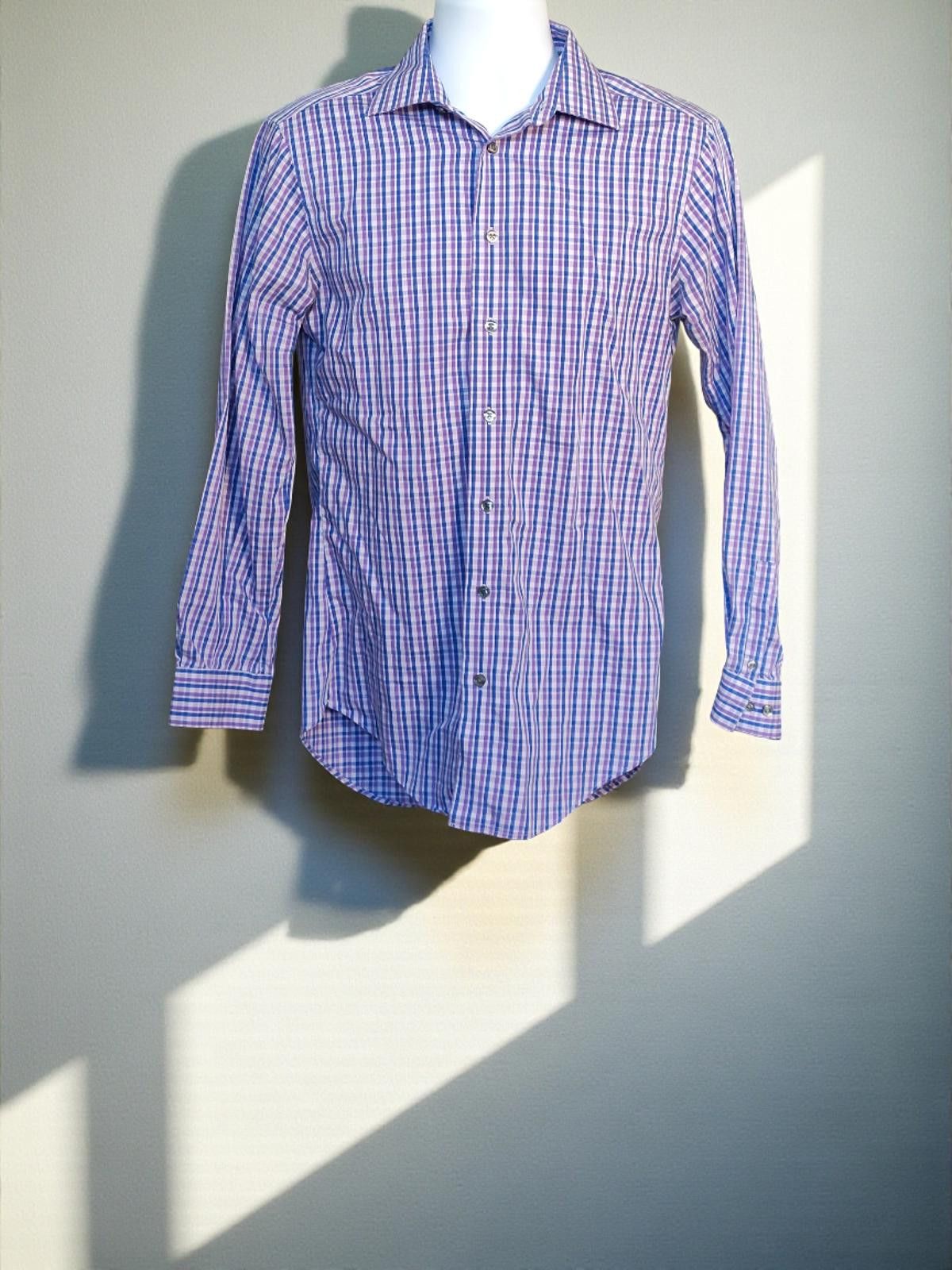 Kenneth Cole Kenneth Cole Reaction Slim Fit Non-Iron Medium Shirt Size 38R - 2 Thumbnail