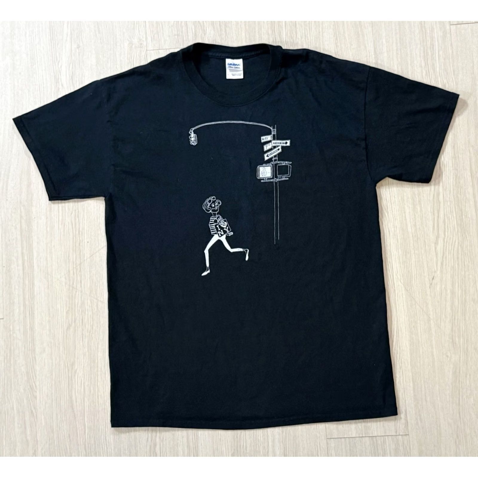 Gildan VINTAGE Sapporo New York City T-Shirt Gildan Ultra Cotton Unisex Black 2000s Large Crew Neck Short Sleeve City Food Japan USA Logo Graphic Print Size US L / EU 52-54 / 3 - 2 Thumbnail