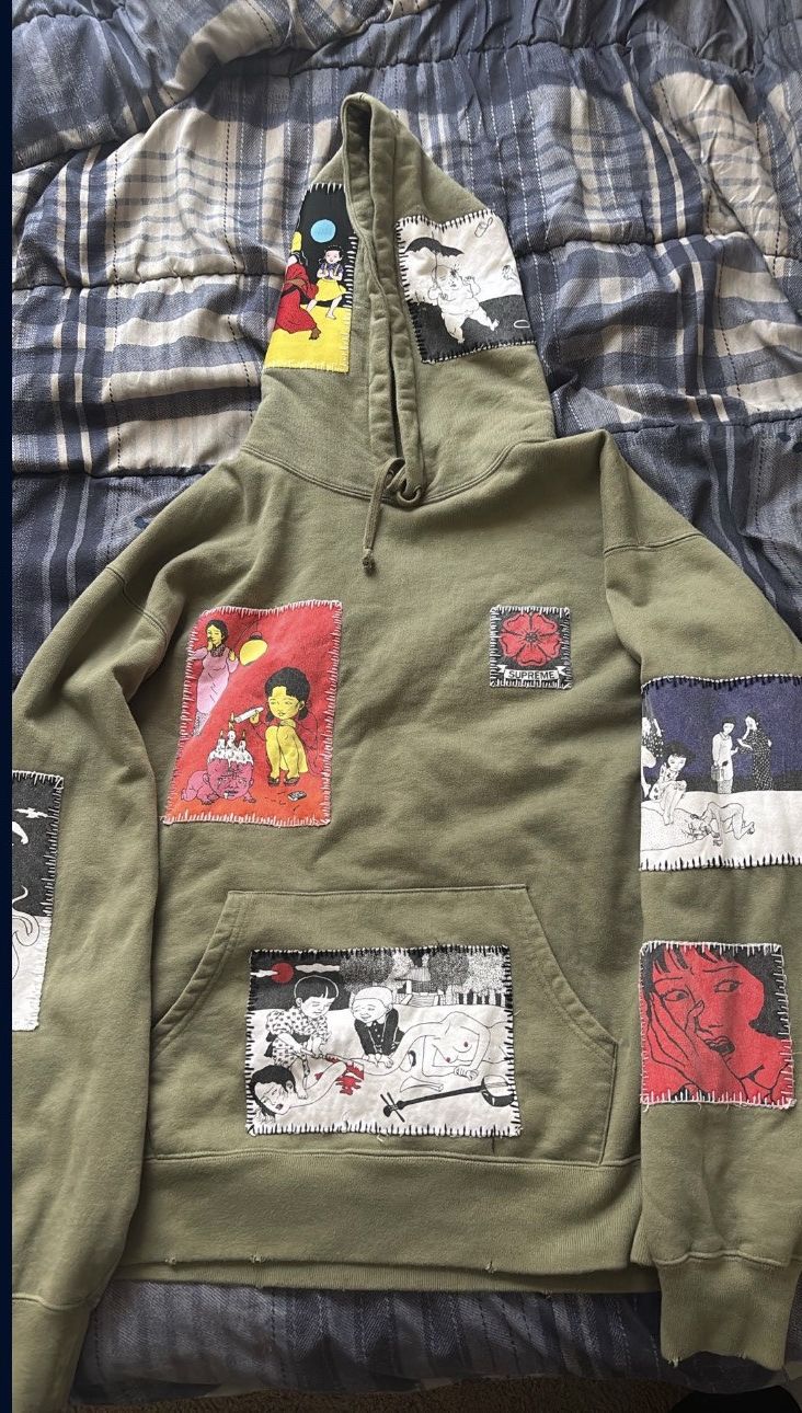 Supreme Supreme Toshio Saeki Patchwork Hoodie | Grailed