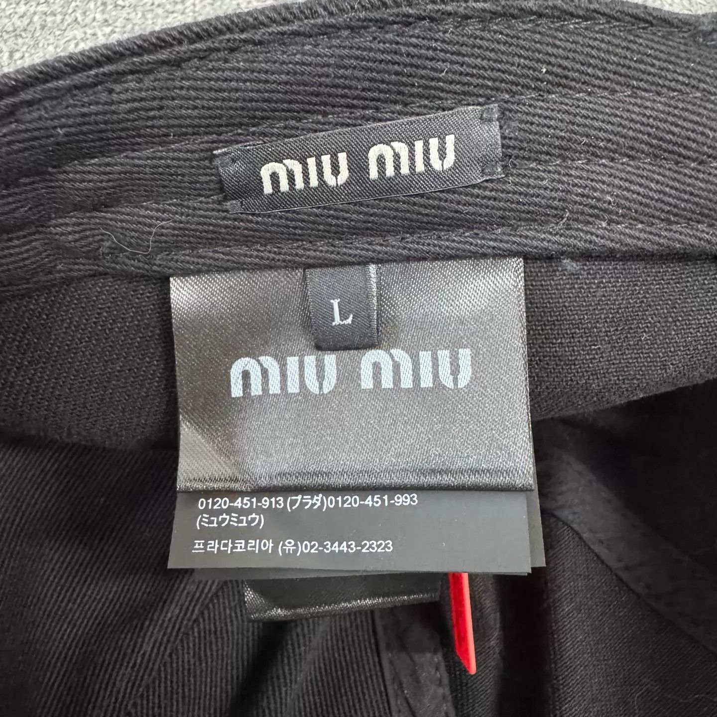 Miu Miu MIU MIU Logo Embroidered Corduroy Baseball Cap 99 New Size ONE SIZE - 6 Thumbnail