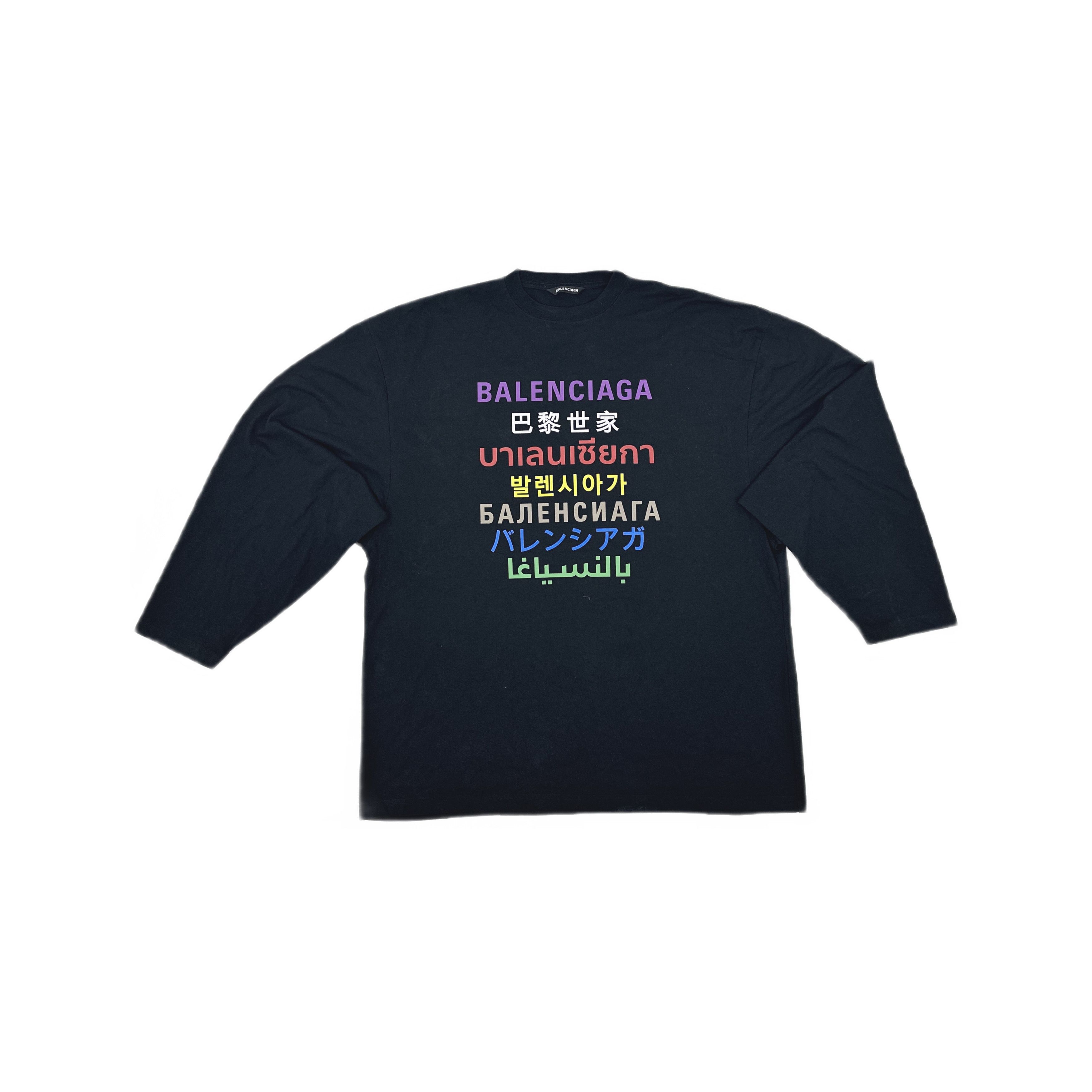 Balenciaga Balenciaga Archive Multi Logo Longsleeve Tee Shirt