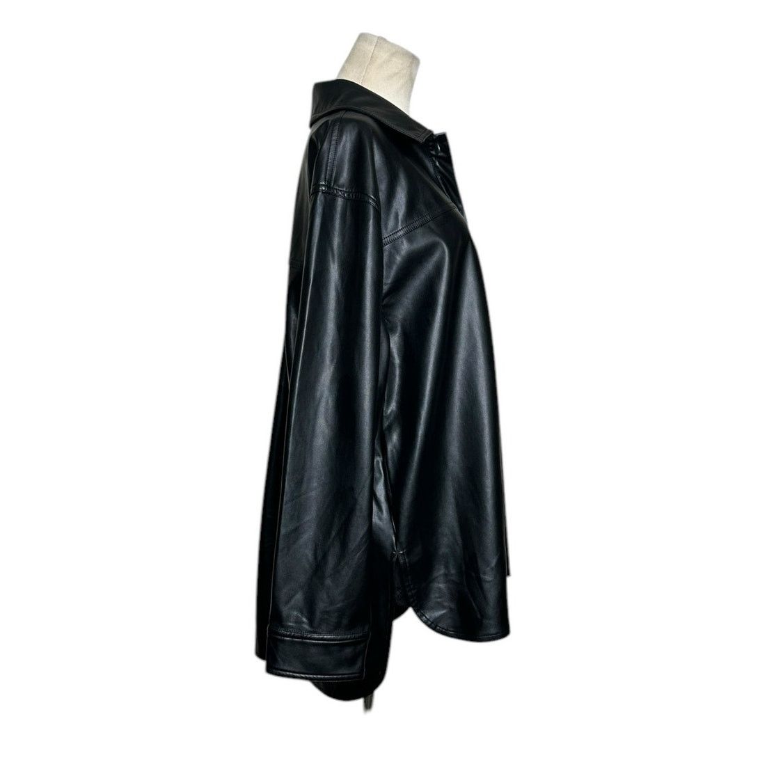 Laundry by Shelli Segal Laundry faux leather buttoned shacket size large Size L / US 10 / IT 46 - 6 Thumbnail