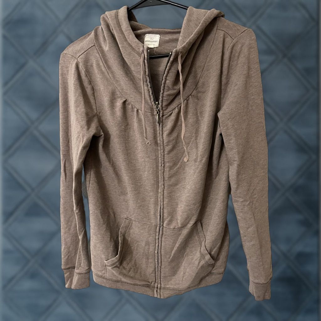 Banana Republic BANANA REPUBLIC Jacket Womens Small Brown Hooded Casual Hoodie Size S / US 4 / IT 40 - 1 Thumbnail
