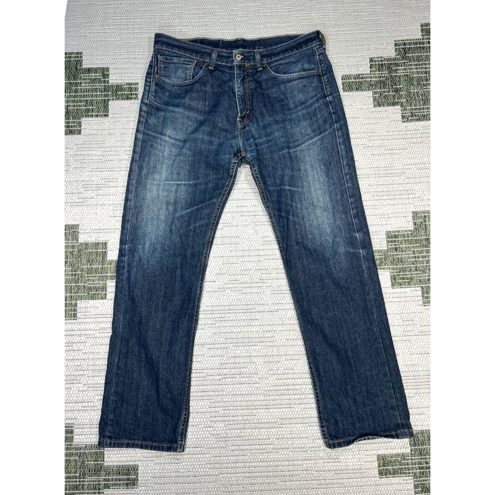 Levi's Levi's 505 Jeans Women 36 Blue Denim Mid Rise Straight 36x31 Cotton Logo Button Zipper Vintage No Size 25" / US 0 / IT 36 - 2 Thumbnail
