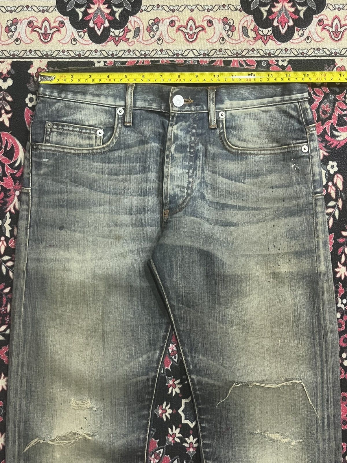 Dior Christian Dior Homme Distressed Mud Washed Jeans Size US 27 - 14 Thumbnail