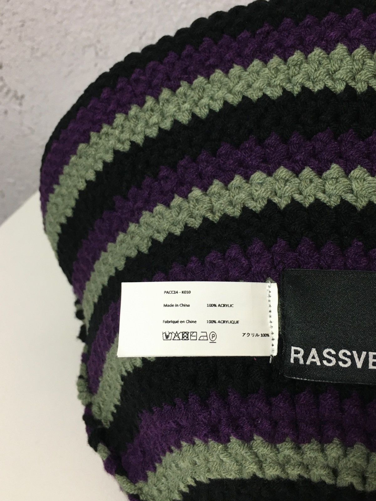 Gosha Rubchinskiy × PACCBET × Vintage bucket hat RASSVET Stiped Knitted y2k vintage hippie cap Size ONE SIZE - 7 Thumbnail