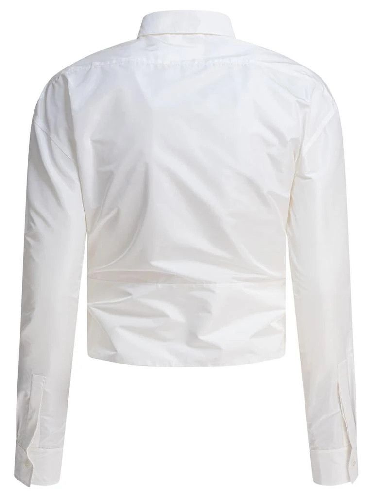 Givenchy o1w1db10326 Wrap Bow Shirt in White Size XS / US 0-2 / IT 36-38 - 2 Thumbnail