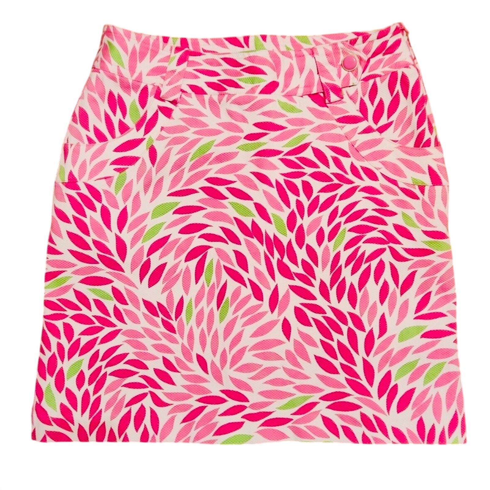 Nike EP PRO Pink White Floral Abstract Pattern Print Mini Skirt Size 27" / US 4 / IT 40 - 2 Thumbnail