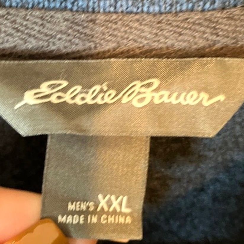 Eddie Bauer VINTAGE Eddie Bauer Mens Sweatshirt Blue Radiator Fleece Snap Mock Neck Long Sleeve XXL Size US XXL / EU 58 / 5 - 4 Thumbnail