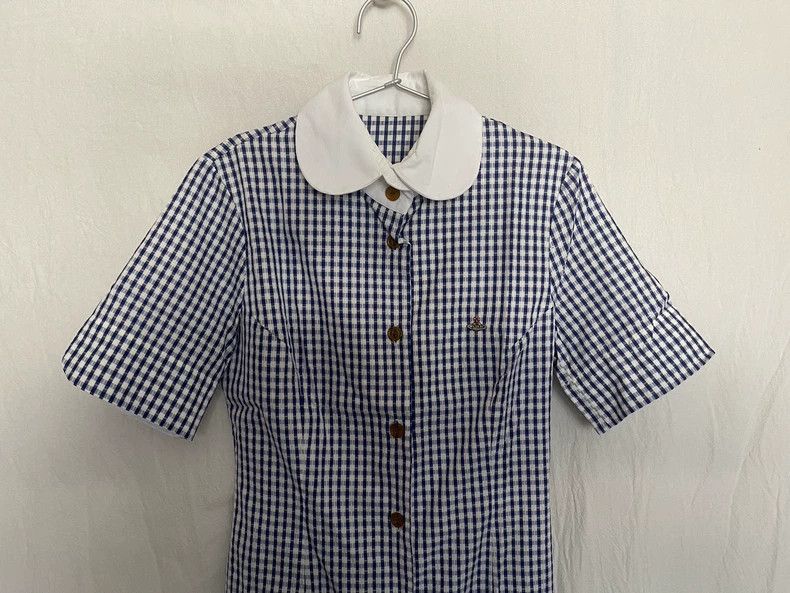 Vivienne Westwood Vivienne Westwood Blue and white checkered short sleeve Ea Size S / US 4 / IT 40 - 4 Thumbnail