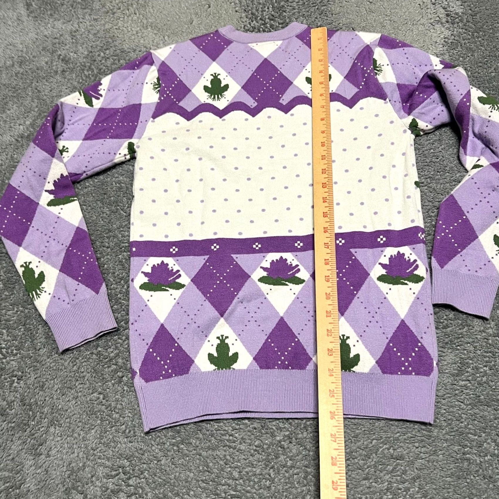 Disney Disney Princess Tiana Princess & the Frog Argyle Sweater Purple Womens XXS Size XXS / US 00 / IT 34 - 5 Thumbnail