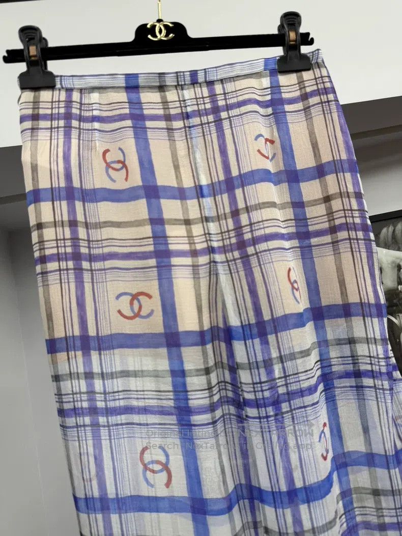 Chanel Chanel 23P silk-printed trousers Size 24" / US 00 / IT 34 - 2 Thumbnail