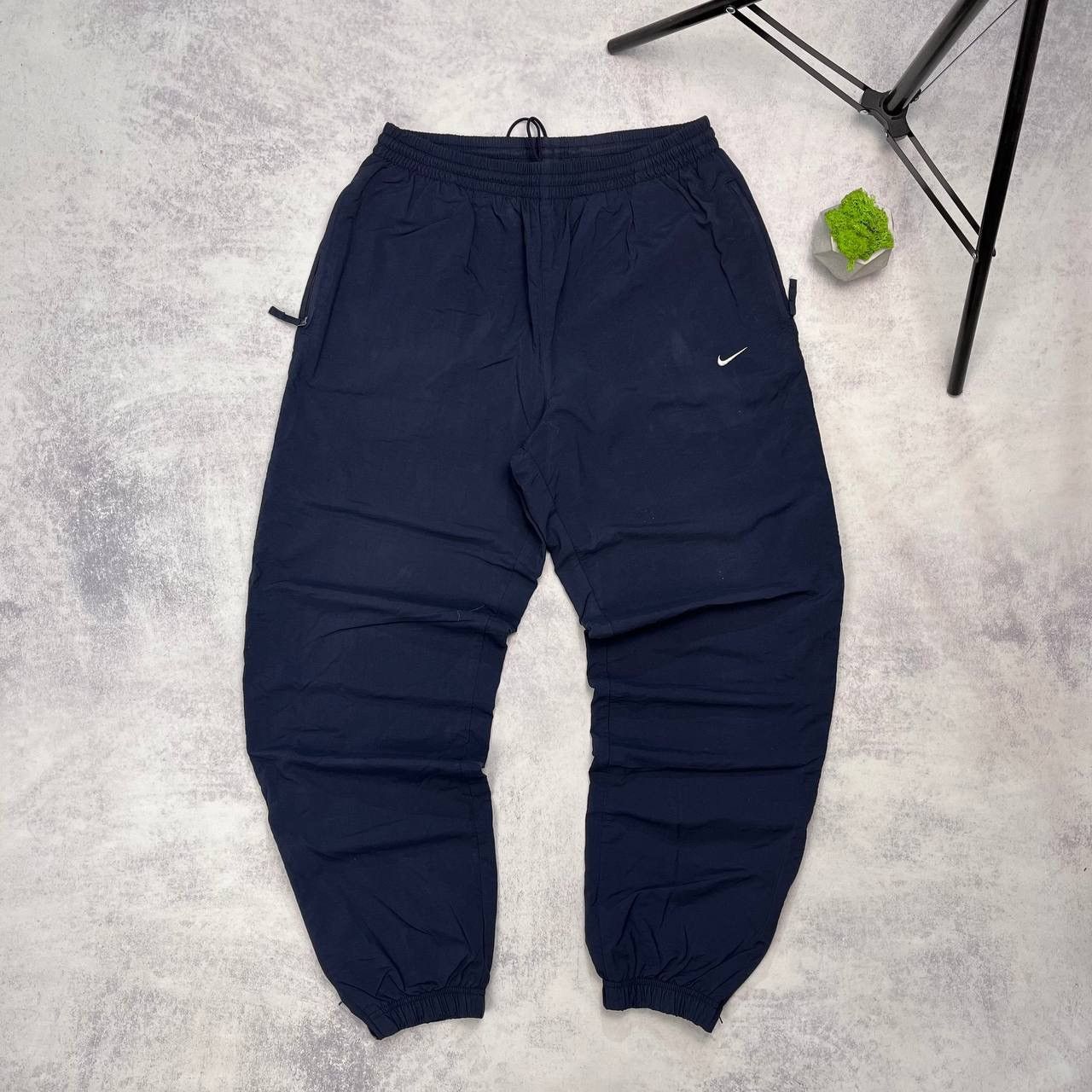 Nike × Vintage Vintage Nike Y2K Nylon Drill Pants Parachute Streetwear Size US 33 - 1 Thumbnail