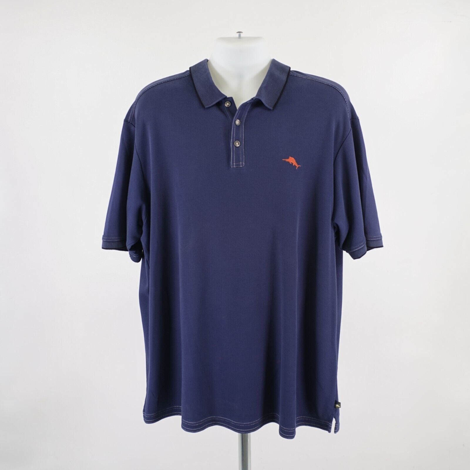 Tommy Bahama Tommy Bahama 2XL Blue Knit Supima Cotton Polo Shirt Short Sl Size US XXL / EU 58 / 5 - 5 Thumbnail
