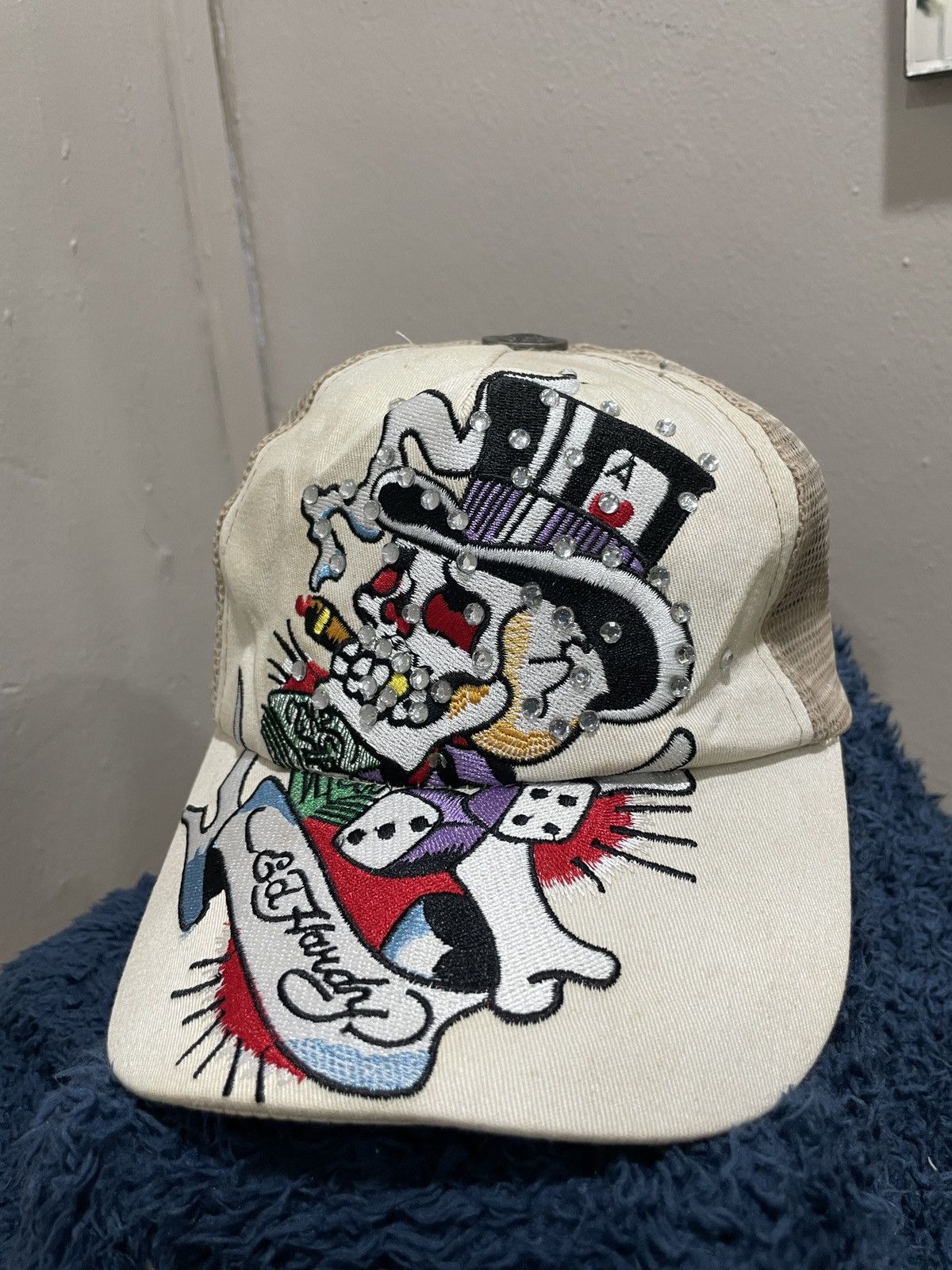 Ed Hardy Don Ed Hardy Signature Snapback Cap Trucker embroidery Skull Size ONE SIZE - 3 Thumbnail