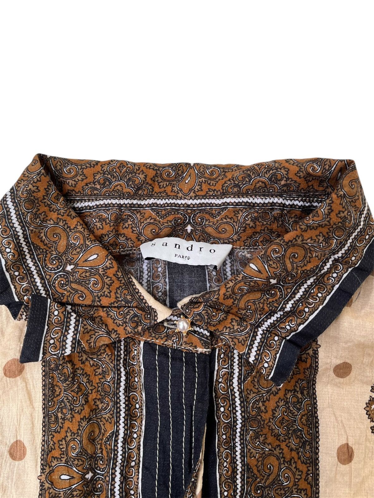 Sandro Sandro Paris Paisley Puff Blouse shirt Size S / US 4 / IT 40 - 4 Thumbnail
