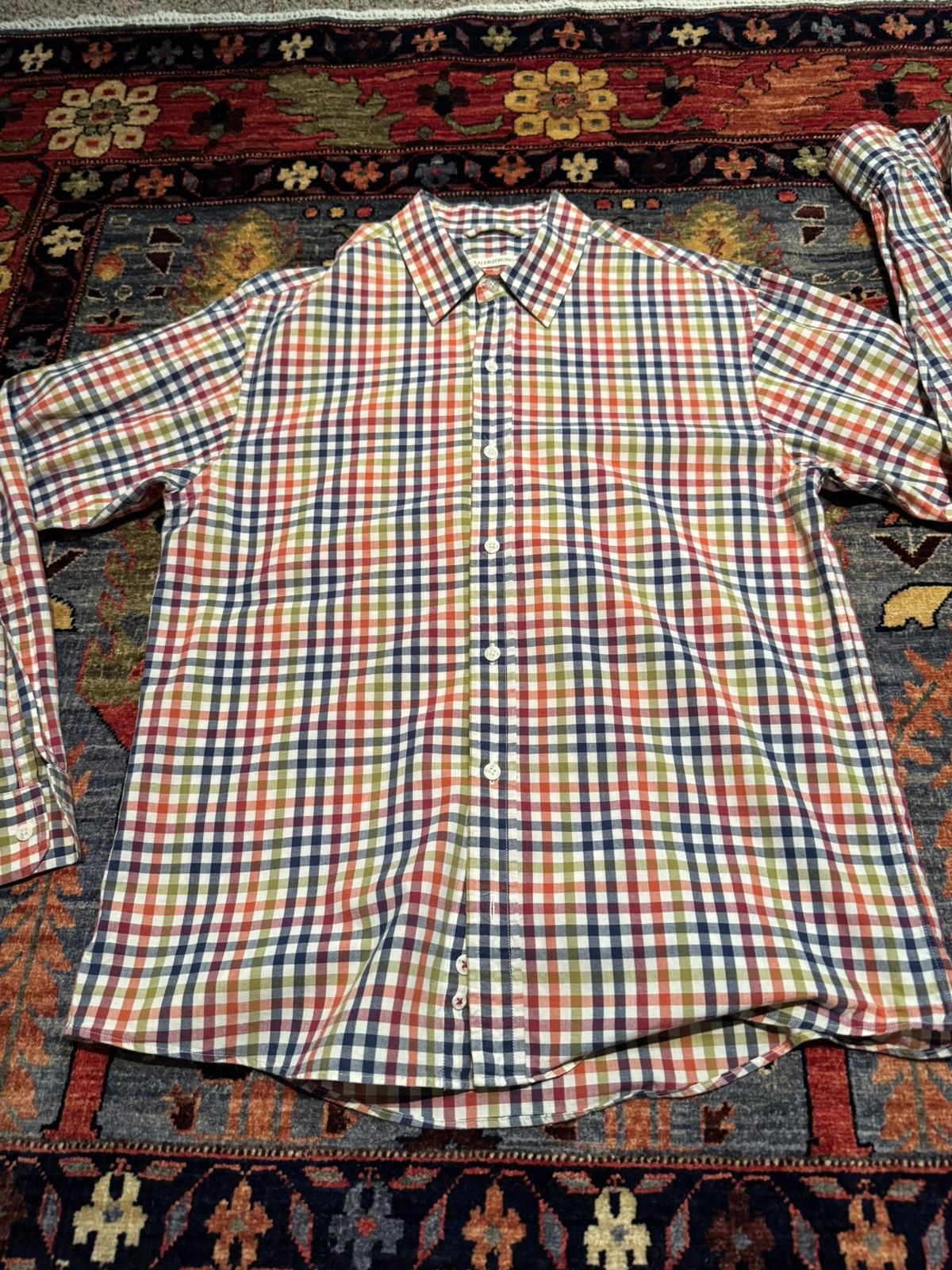 Raleigh Denim Raleigh Denim Multi Color Check Button Up (L) Size US L / EU 52-54 / 3 - 1 Thumbnail
