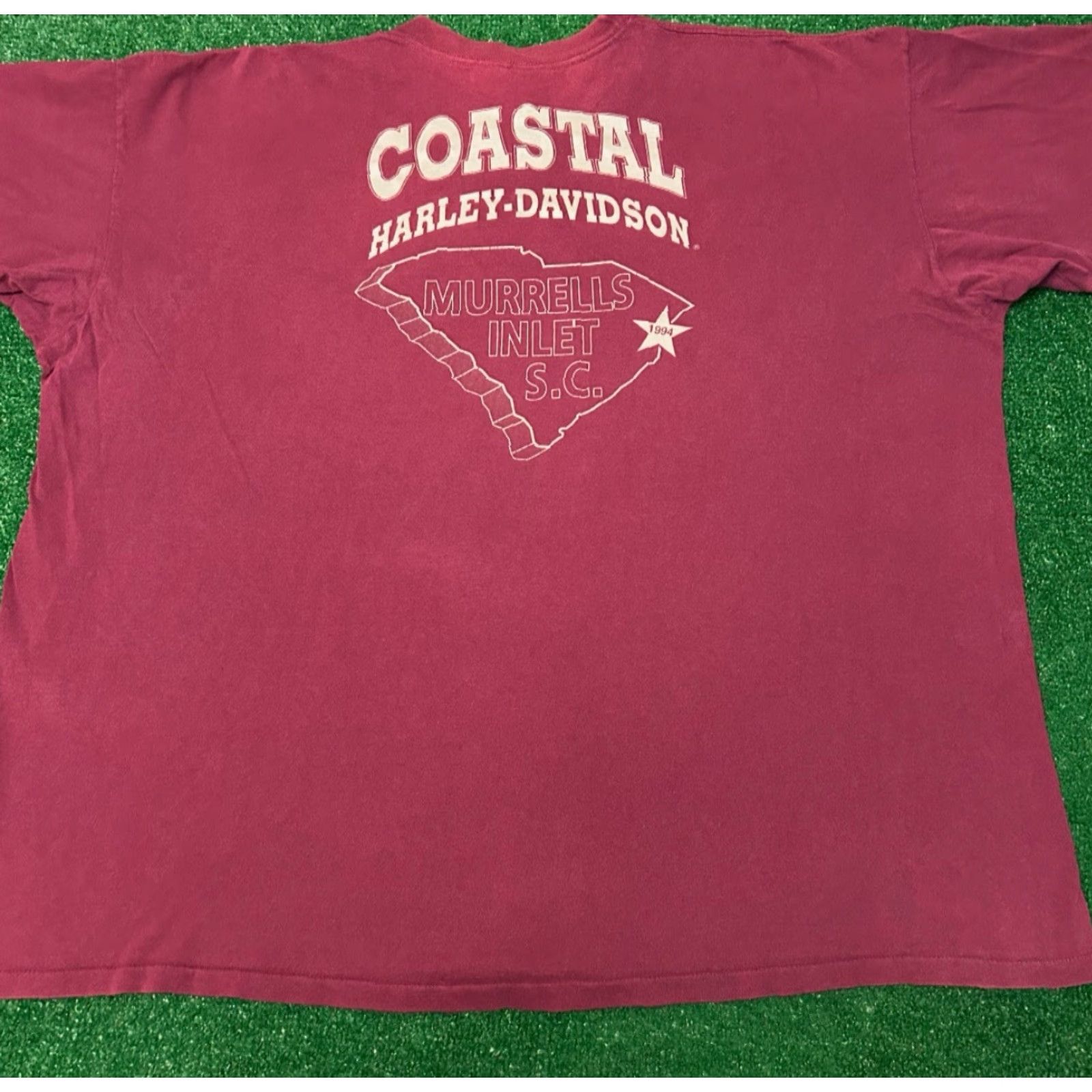 Harley Davidson VINTAGE Harley-Davidson USA Logo South Carolina 1993 VTG Shirt Mens 3XL Purple T-Shirt 90s Size US XXL / EU 58 / 5 - 2 Thumbnail