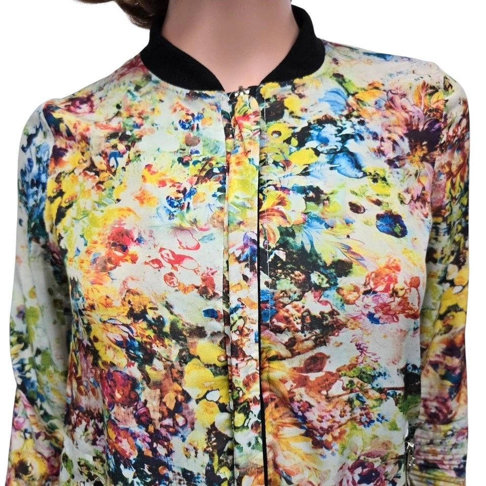 ZAPA Zapa Woman Floral Bomber Jacket Full zip S Lightweight Size S / US 4 / IT 40 - 6 Thumbnail