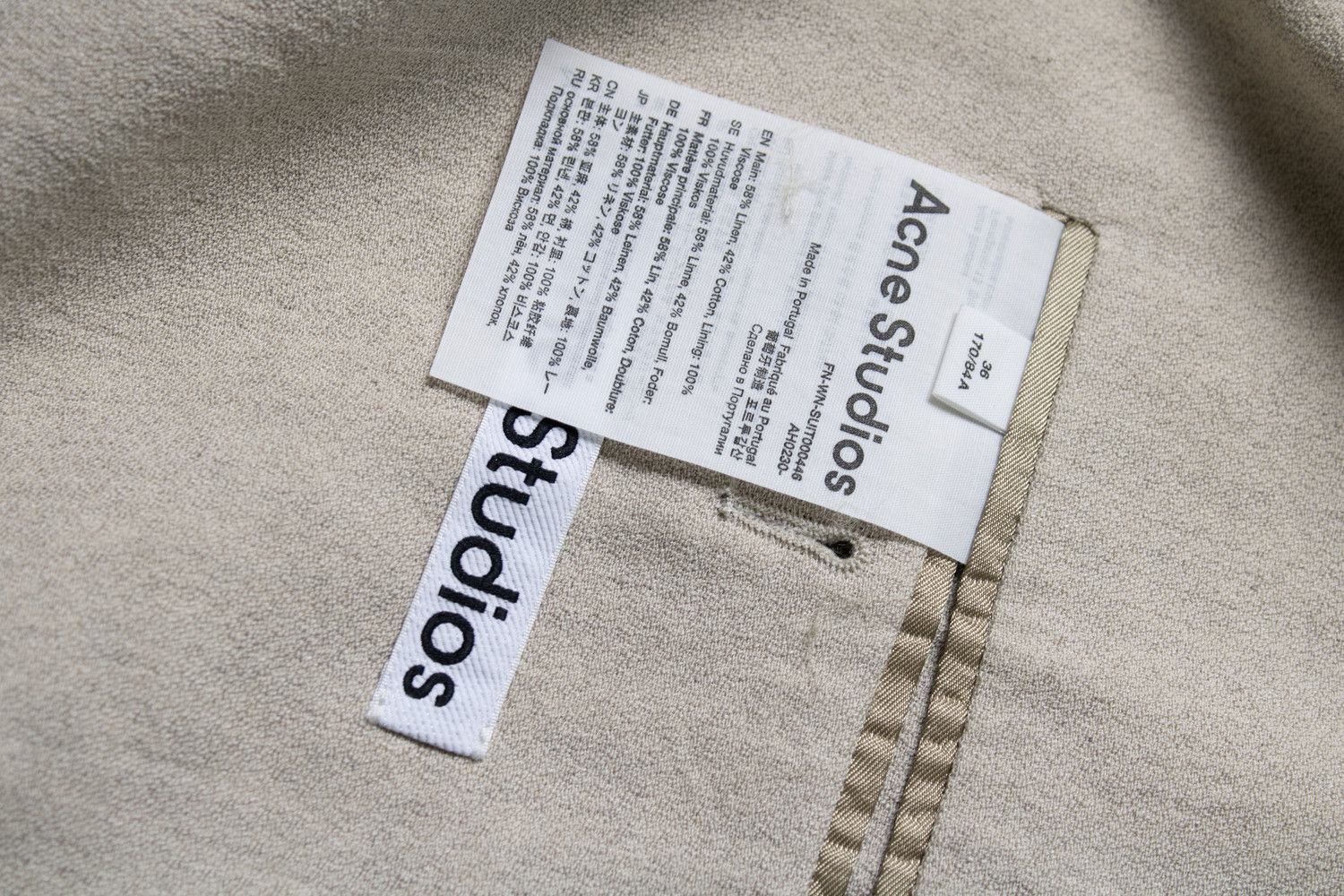 Acne Studios Acne studios, Beige linen blazer Size S / US 4 / IT 40 - 9 Thumbnail