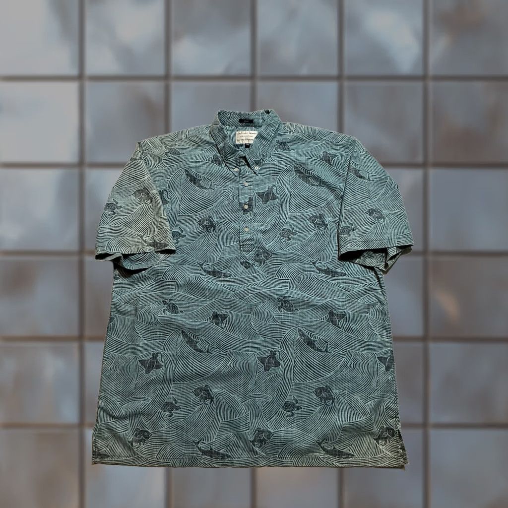 Reyn Spooner VTG Reyn Spooner Dietrich Varez Turtle Shark Fish AOP Hawaiian 1/4 Button Shirt Mens 3XL Multicolor Size US XXL / EU 58 / 5 - 1 Thumbnail