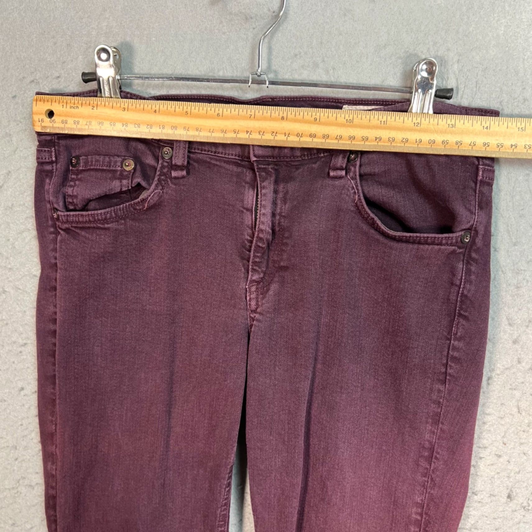 Rag & Bone Rag & Bone Womens Jeans Size 28 Burgundy Skinny Cotton Blend Size 28" / US 6 / IT 42 - 6 Thumbnail