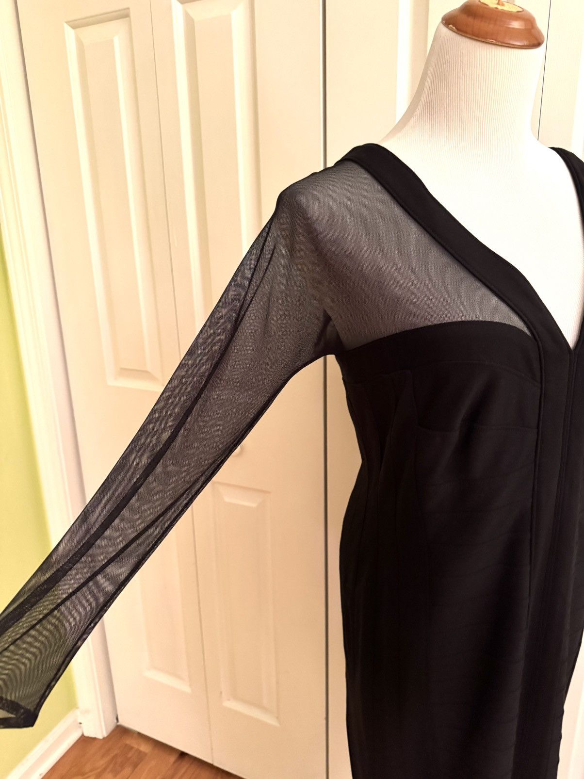 Tadashi Shoji TADASHI Black Bodycon Evening Dress L NWOT Size L / US 10 / IT 46 - 4 Thumbnail