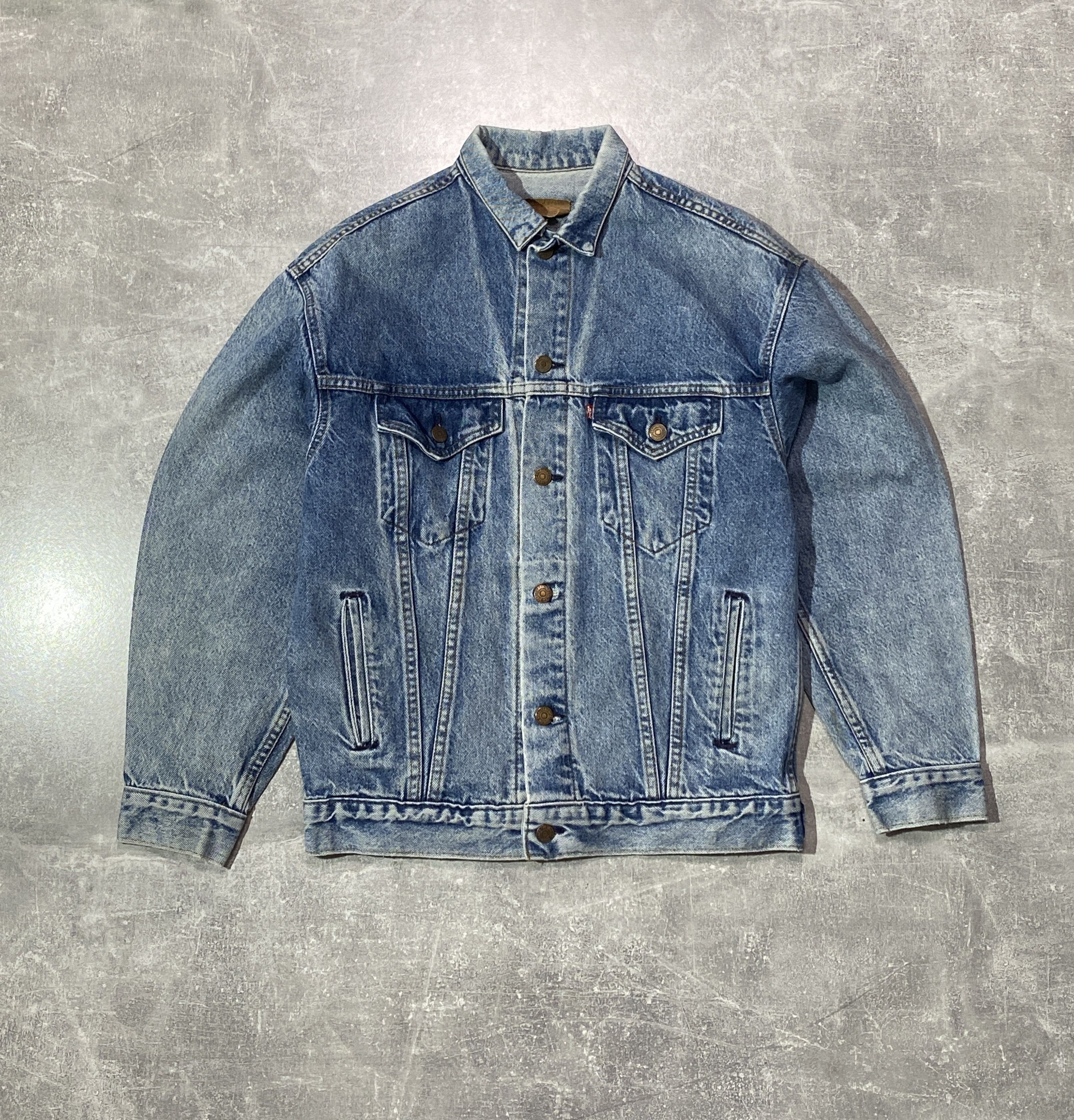 Levi's Vintage 90s Made In USA Levis Denim Jacket Size US S / EU 44-46 / 1 - 1 Thumbnail
