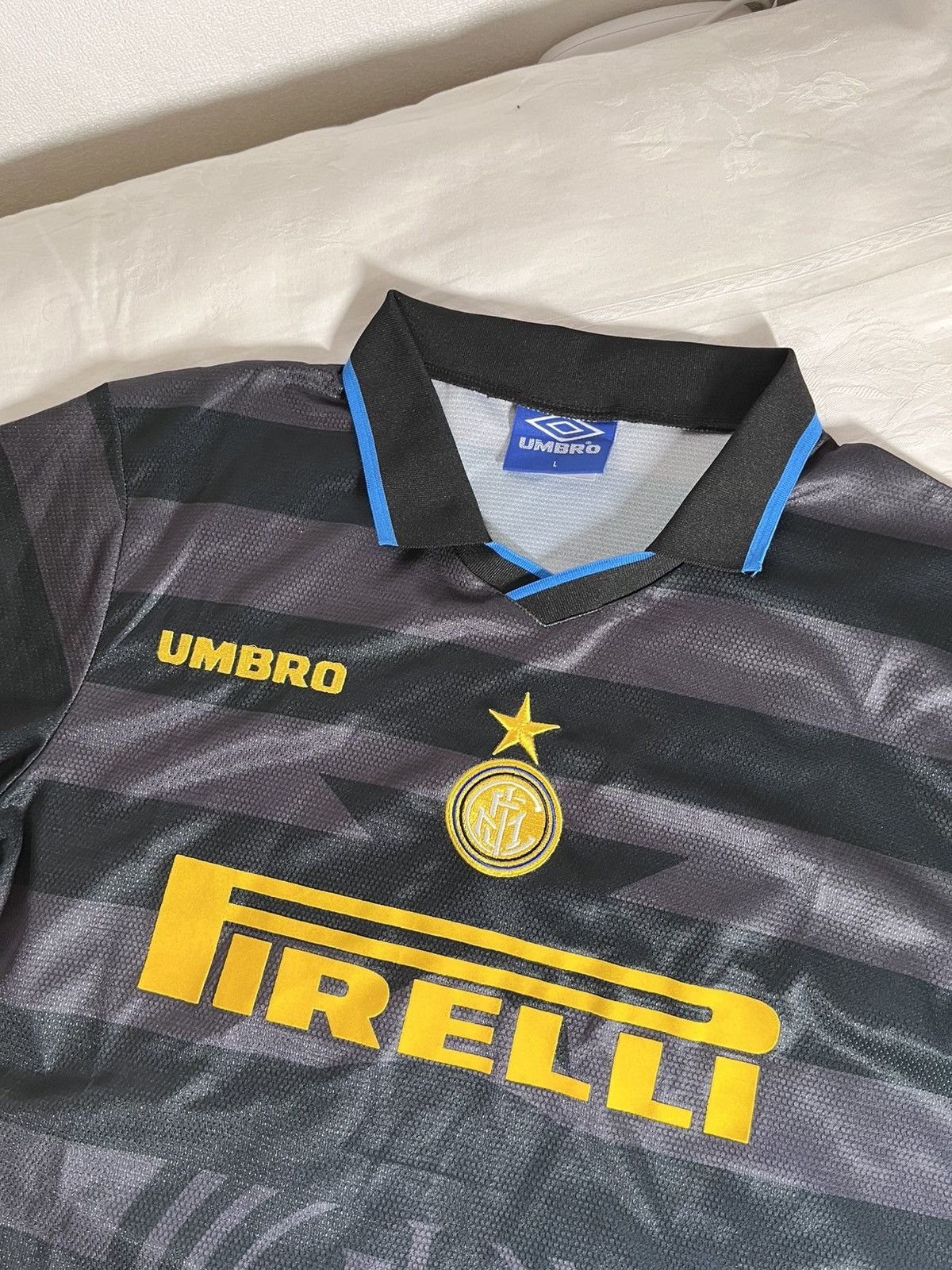 Umbro Vintage Inter Milano Jersey Rap Y2k Rare Swag Size US L / EU 52-54 / 3 - 3 Thumbnail