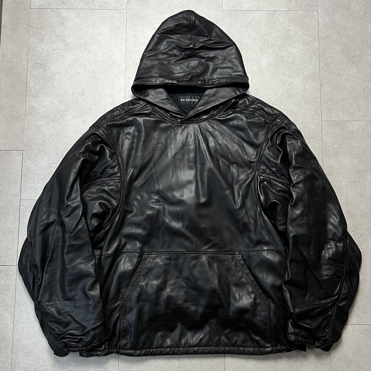 Balenciaga Balenciaga All Lamb Leather Hoodie Size US L / EU 52-54 / 3 - 1 Thumbnail